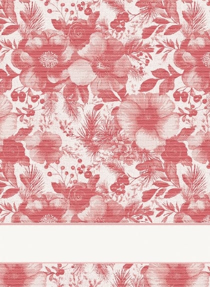 Kitchen towel - Winterflora - Red Lurex