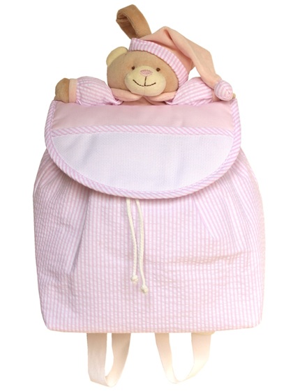 Stitchable backpack - Bear - Pink