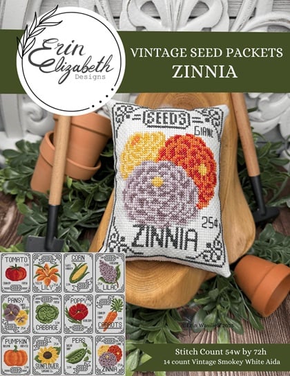 Vintage Seed Packets - Zinnia
