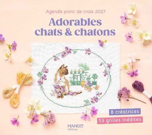 Agenda point de croix 2027 : Adorables chats & chatons