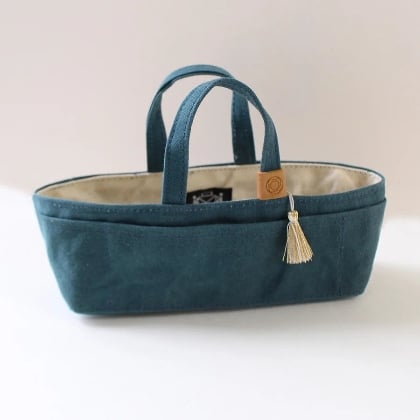 Oilcloth Mini Tote - Green