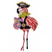 Seasonal Ornament: Pirate Flamingo