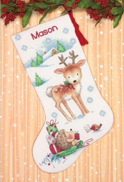 Reindeer & Hedgehog Stocking