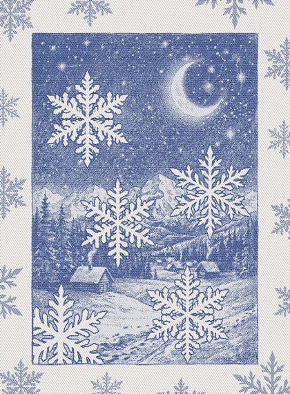 Kitchen towel - Silenzio - Blue - NO Aida
