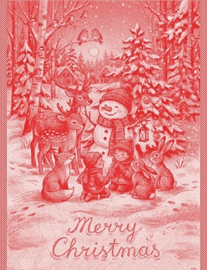 Kitchen towel - Armonia - Red Lurex - NO Aida