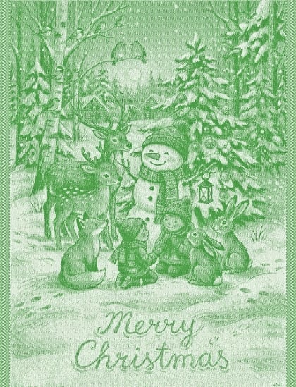 Kitchen towel - Armonia - Green Lurex - NO Aida