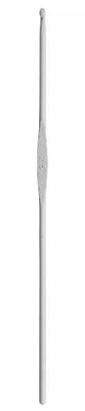 Wool Crochet Hook with Flat Thumb Rest - 2,5 mm Grey