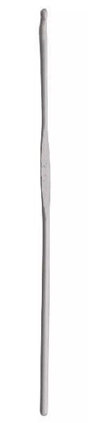 Wool Crochet Hook with Flat Thumb Rest - 3,5 mm Grey
