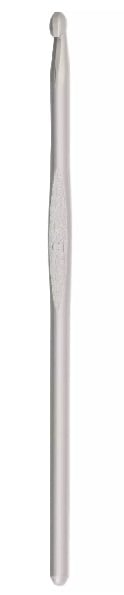 Wool Crochet Hook with Flat Thumb Rest - 4,5 mm Grey