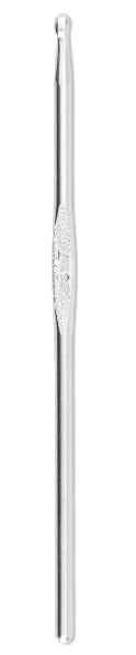 Wool Crochet Hook with Flat Thumb Rest - 4 mm Silver