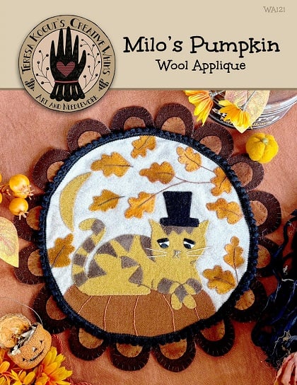 Wool Applique - Milo\'s Pumpkin