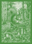 Kitchen towel - Tesori del Bosco - Green - NO Aida