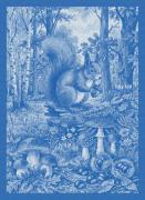 Kitchen towel - Tesori del Bosco - Blue - NO Aida