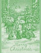 Kitchen towel - Armonia - Green Lurex - NO Aida