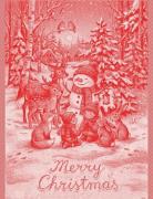 Kitchen towel - Armonia - Red Lurex - NO Aida