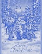 Kitchen towel - Armonia - Blue Lurex - NO Aida
