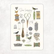 Postcard "Sew Happy"