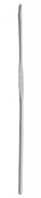 Wool Crochet Hook with Flat Thumb Rest - 3,5 mm Grey