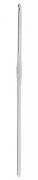 Wool Crochet Hook with Flat Thumb Rest - 2,5 mm Silver