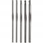 Assorted aluminum crochet hook set 2,5-5 mm - Gunmetal