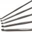 Assorted aluminum crochet hook set 2,5-5 mm - Gunmetal