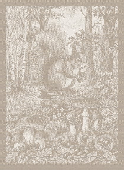 Kitchen towel - Tesori del Bosco - Ecru - NO Aida