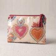 Dia de Muertos Skeleton Zipper Pouch - Hearts