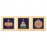 Miniature Nordic Christmas charm - set of 3
