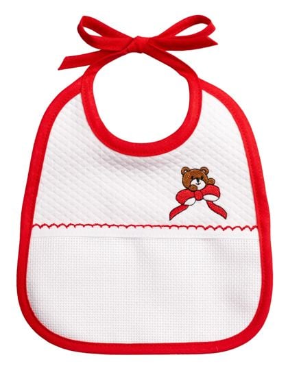 Baby Bib - My First Christmas - Teddy bear