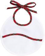 Round Baby Bib - Christmas - Tartan