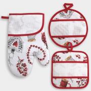 Kitchen Pot holders and glove set - Hearts