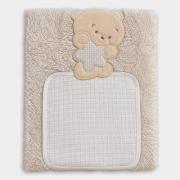 Fleece Blanket - Teddy Bear - Cream