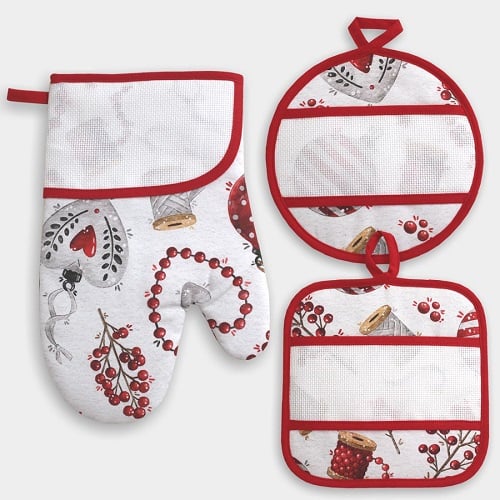 Kitchen Pot holders set - Hearts