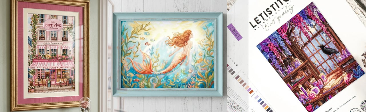 New Letistich kits: from Parisian cafés to enchanted worlds. Everything you need for cross-stitch.